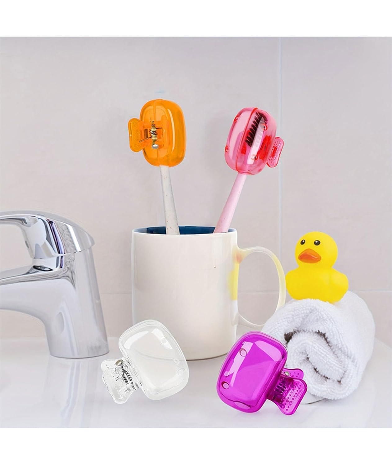 Plastic Toothbrush Cap Covers – Pack of 8, Dustproof & Portable