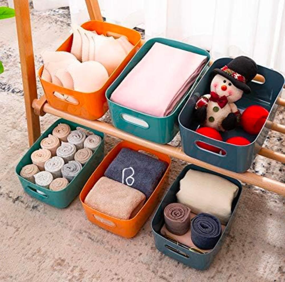 3 Pieces Multipurpose Plastic Storage Basket Set – Durable & Food Grade