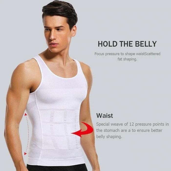 Men’s Solid Compression Flexvest – White