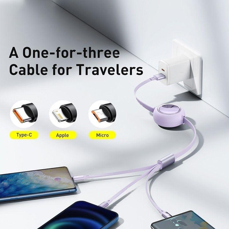 3-in-1 Multi Device Charging Cable – USB to Type-C, Android & iOS