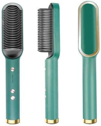3-in-1 Hair Styling Tool – Straightener, Detangling Brush & Anion Massager for All Hair Types
