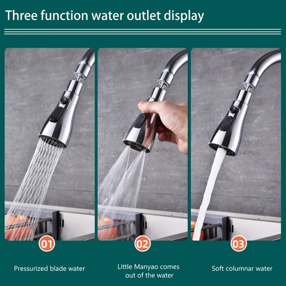 Multi-Function Kitchen Faucet – 3 Spray Modes for Fruit & Vegetable Cleaning