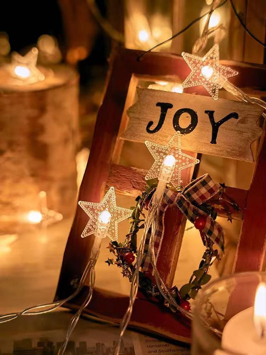 16 LED Star Fairy String Lights – Warm White, Waterproof for Indoor & Outdoor Decor