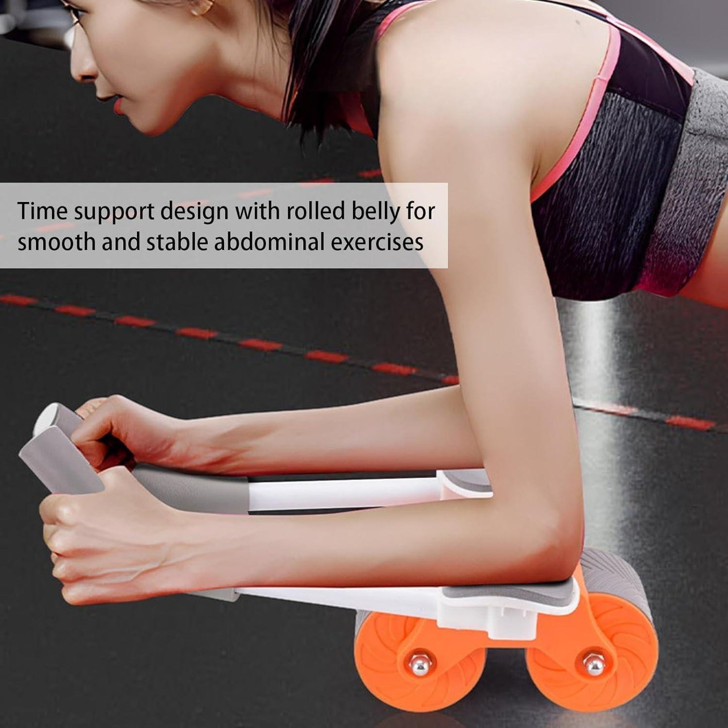 Abdominal Exercise Roller with Automatic Rebound & Timer – Quiet Core Workout