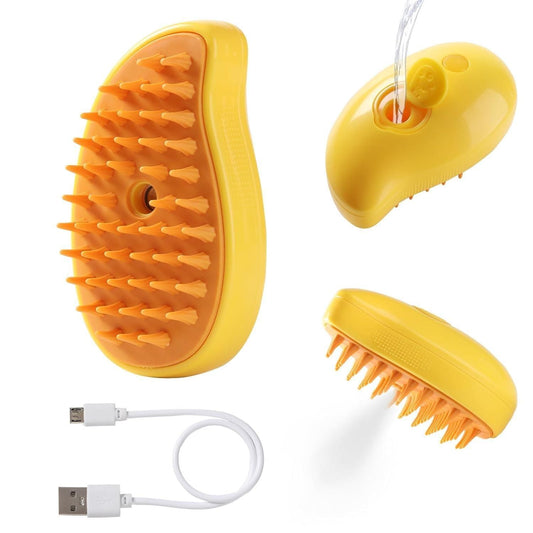 3-in-1 Steamy Cat Brush – Pet Hair Remover, Cleaner & Grooming Tool