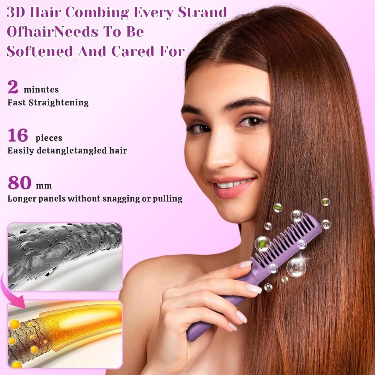 Portable Mini Hair Straightener for Men & Women – Adjustable Temperature, Cordless