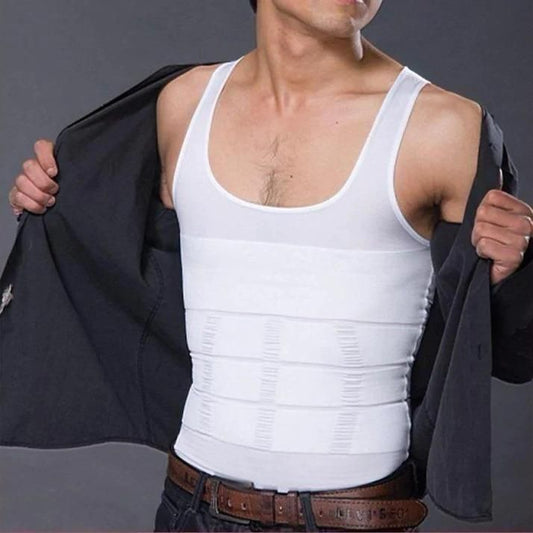 Men’s Solid Compression Flexvest – White