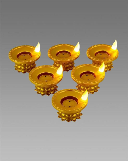 Flameless LED Water Pouring Diyas – Perfect Diwali & Home Decoration Set of 12