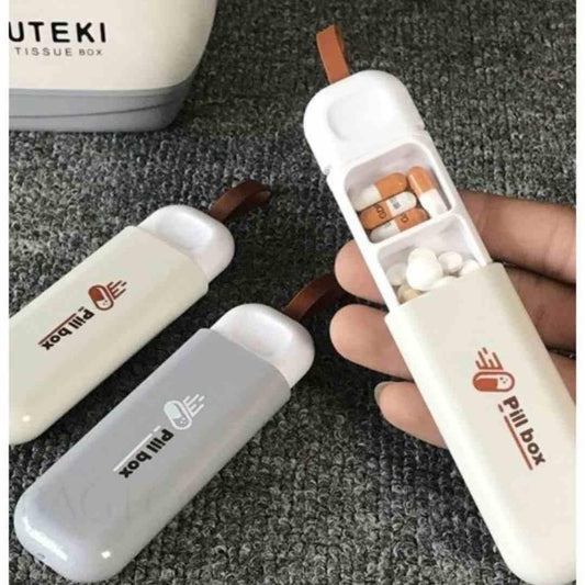 Three-Compartment Small Pill Organizer Box – Travel & Daily Medication Storage