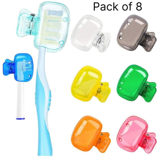 Plastic Toothbrush Cap Covers – Pack of 8, Dustproof & Portable