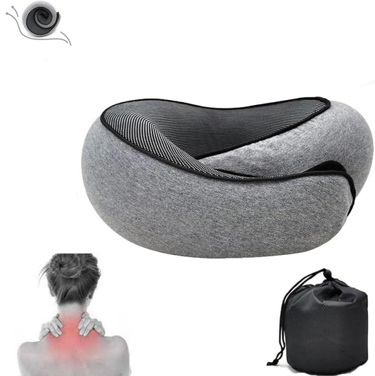 Compressible Travel Neck Pillow – Lightweight Memory Foam Support for Flights & Road Trips