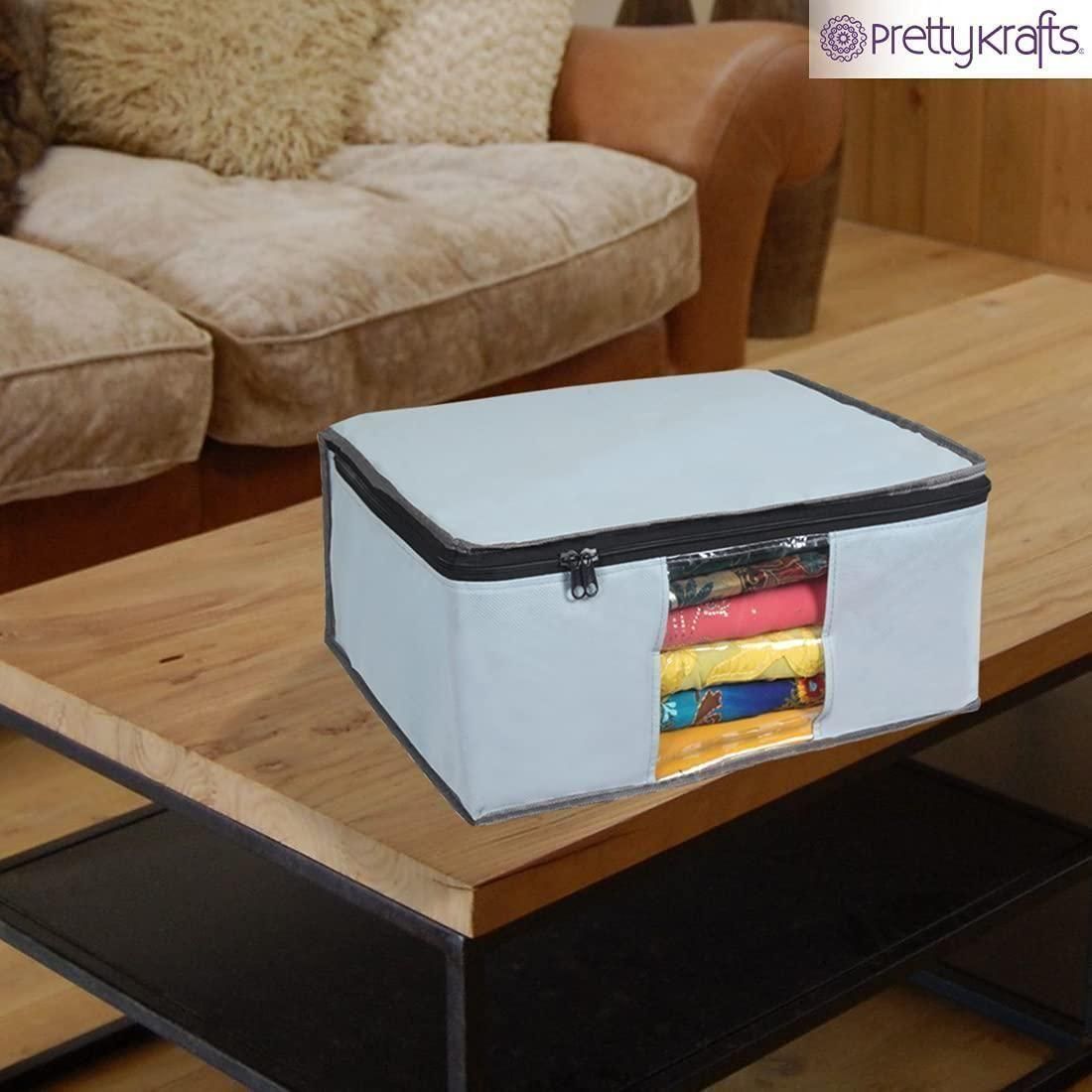 Wardrobe Saree Organizer – Solid Non-Woven Covers, Pack of 3