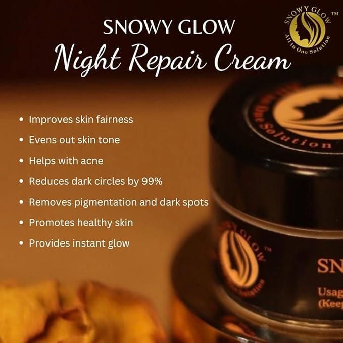 Snowy Glow Face Cream – Brightening & Hydrating Formula with Niacinamide, Vitamin E & Glycolic Acid (100ml)