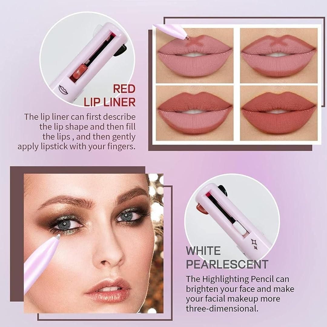 Multi-Function 4-in-1 Makeup Pen – Concealer, Eyeliner, Lip & Brightener