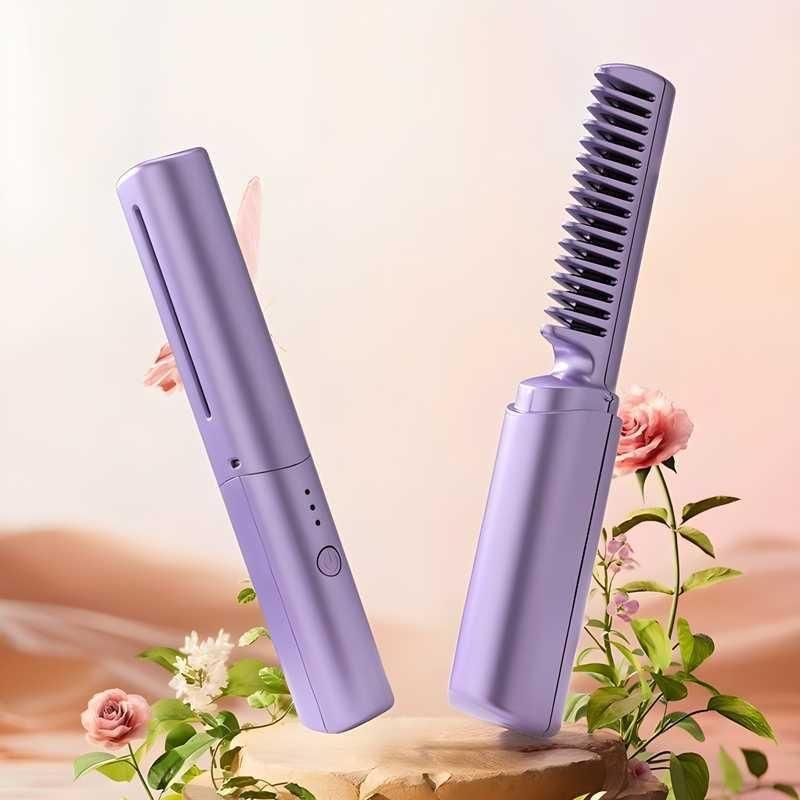 Portable Mini Hair Straightener for Men & Women – Adjustable Temperature, Cordless