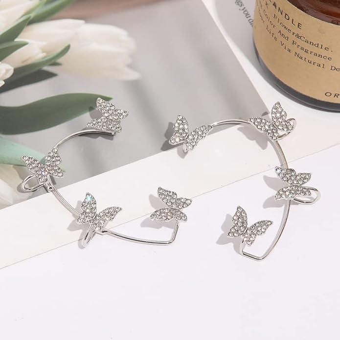 Fashion Butterfly Cuff Earrings – Lightweight Ear Crawlers for Women