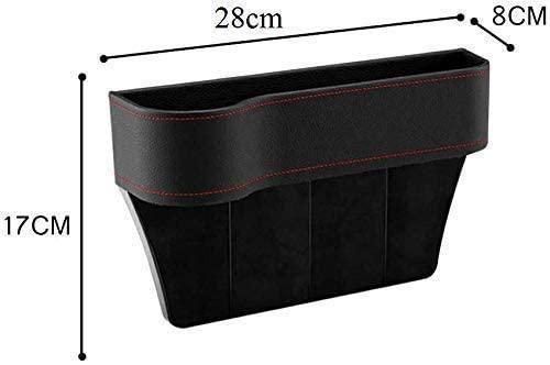 PU Leather Car Seat Side Organizer – Pack of 2 Console Gap Pocket Storage (Assorted Colors)
