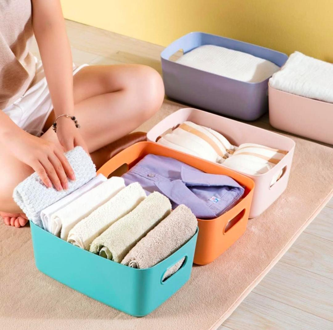 3 Pieces Multipurpose Plastic Storage Basket Set – Durable & Food Grade