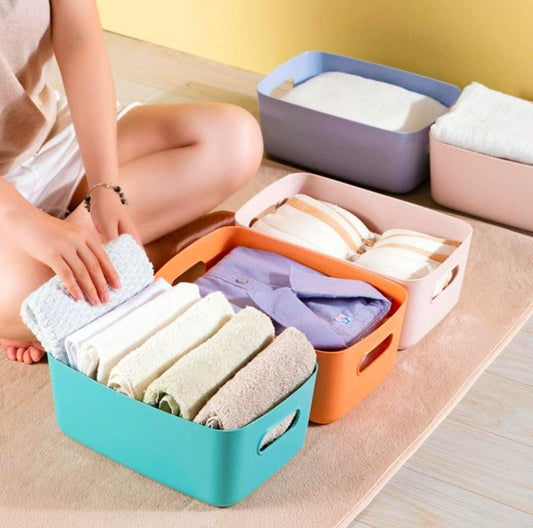 3 Pieces Multipurpose Plastic Storage Basket Set – Durable & Food Grade