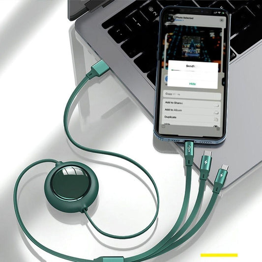 3-in-1 Multi Device Charging Cable – USB to Type-C, Android & iOS