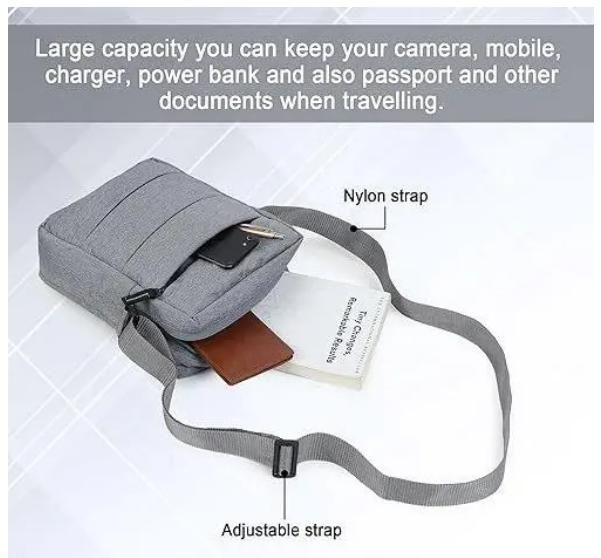 Men’s Crossbody Sling Bag – Water-Resistant Shoulder Bag with Gadget Compartments