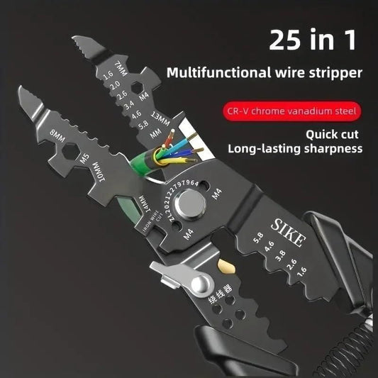 Multi-Functional 25-in-1 Wire Cutter – Compact Tool for Electrical & DIY Projects
