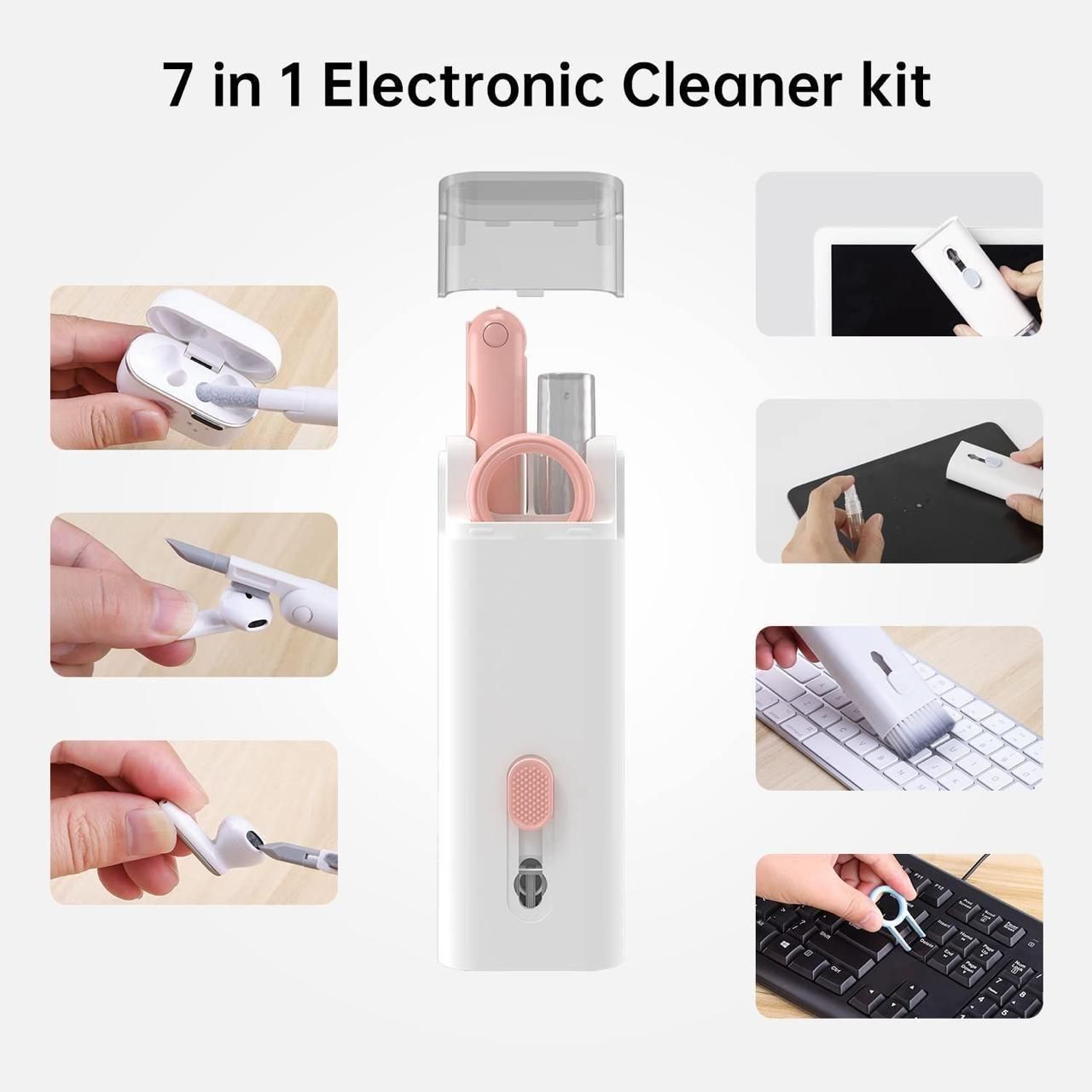 7-in-1 Electronic Cleaner Kit with Brush – Portable & Versatile