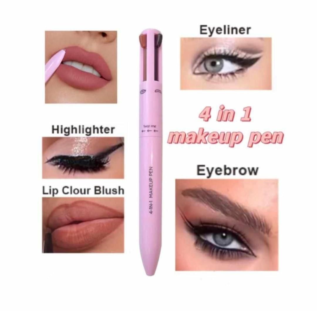 Multi-Function 4-in-1 Makeup Pen – Concealer, Eyeliner, Lip & Brightener