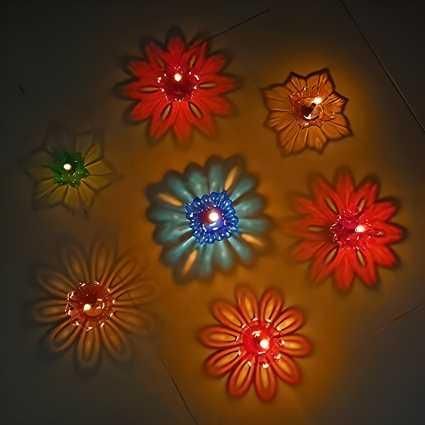 Decorative Floating Diyas for Diwali – Pack of 12 or 24, Multi-Shape Design