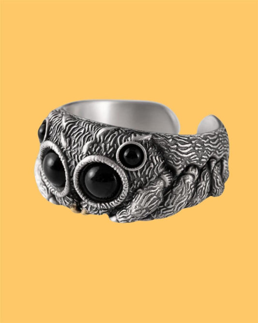 Men & Women’s Silver Jumping Spider Ring – Trendy Statement Accessory