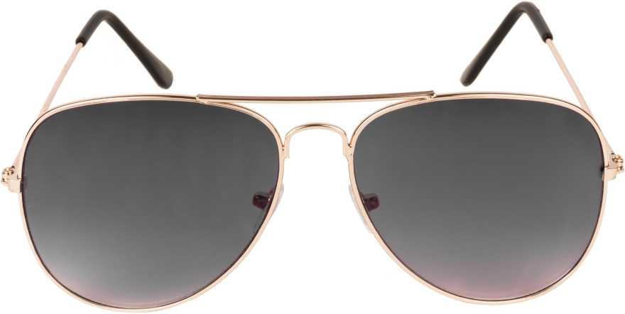 Unisex Black Golden Aviator Sunglasses – Stylish &amp; Timeless