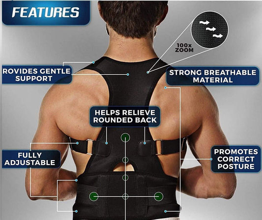 Posture Corrector Belt Unisex – Back Support for Straight Posture, Pain Relief & Comfort