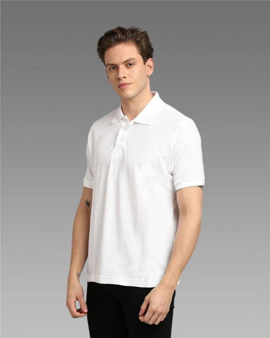 Men’s Solid Polo T-Shirt Set – 4 Matte Half Sleeve Shirts