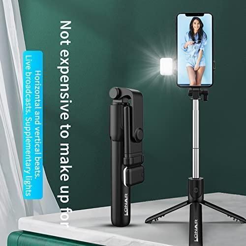 Extendable Flash 3-in-1 Selfie Stick Tripod with Bluetooth Remote – Portable Phone Stand